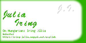 julia iring business card